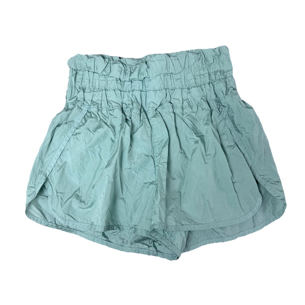 FP Movement Way Home Shorts Mint Green Paperbag Waist Pull‎ On Athleisure M
